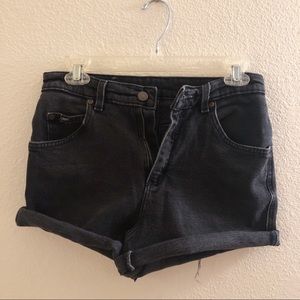 Lee black jean shorts